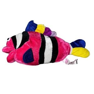Sugar Loaf Plush Fish – Pink Striped Arcade Toy 2007 Vintage Y2K Prize Rare